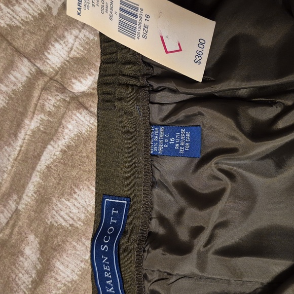 KAREN SCOTT - Vintage Olive Green Women's Skirt - Picture 12 of 12